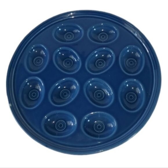 Festaware Fiesta 12 Deviled Egg Plater Plate Tray Blue Lapis - Picture 1 of 12